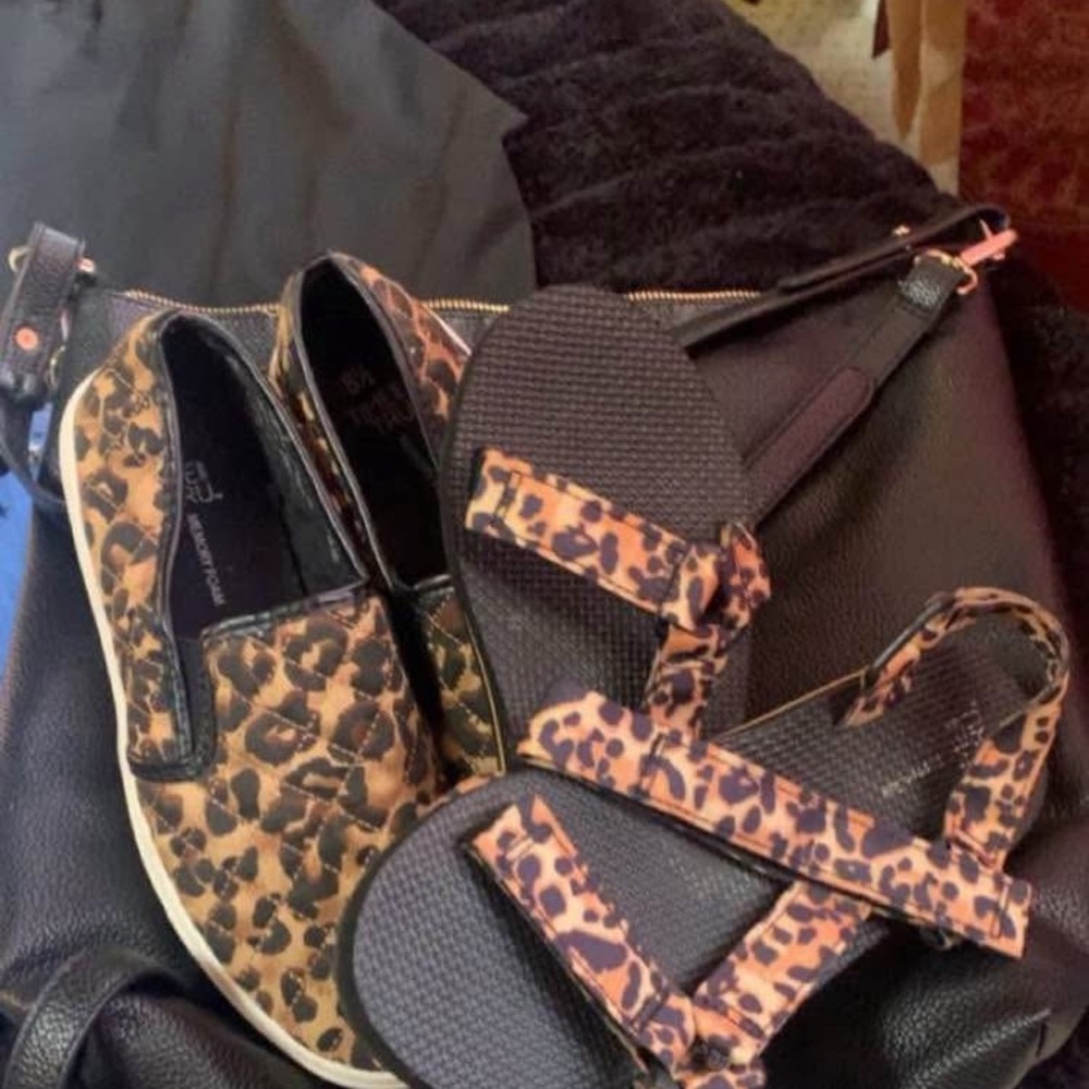 Leopard Print Shoes and Sandals Set